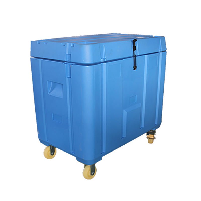 dry ice cooler box with wheels