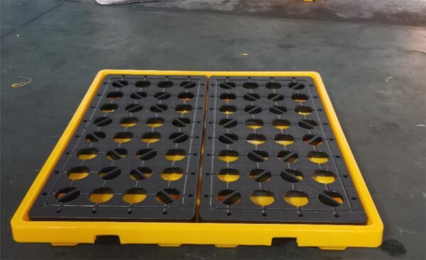 Spill Pallet for 4 barrels, Drums Secondary Containment Tray HDPE