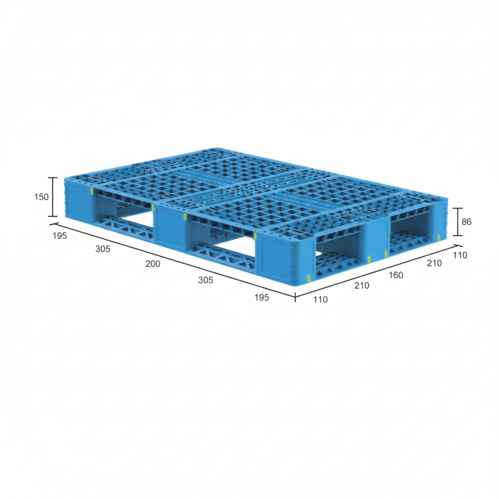 1200 &times; 800 mm Stackable Plastic Pallet