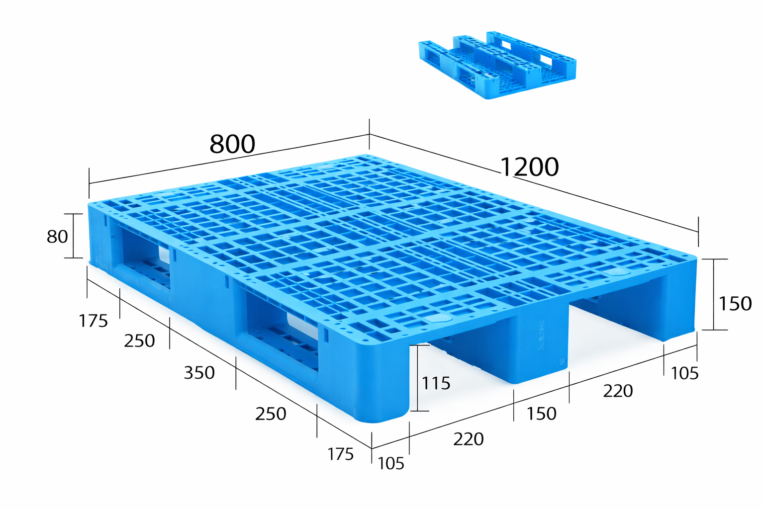1200×800mm Plastic Pallet