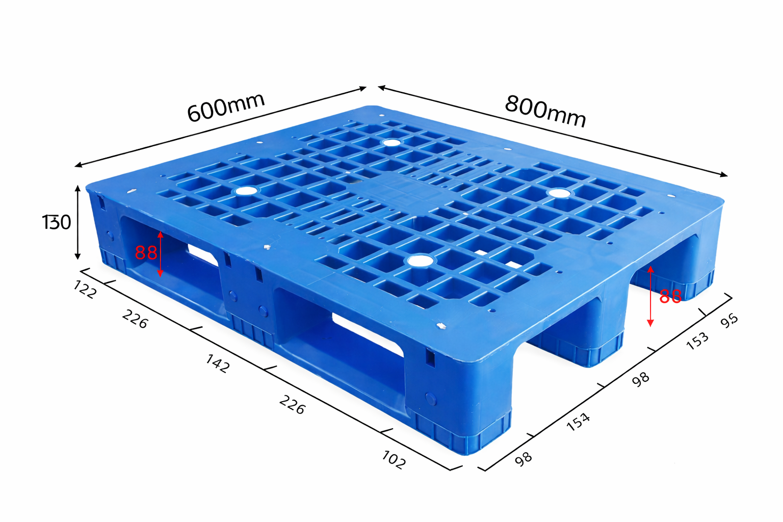 800×600mm Plastic Pallet