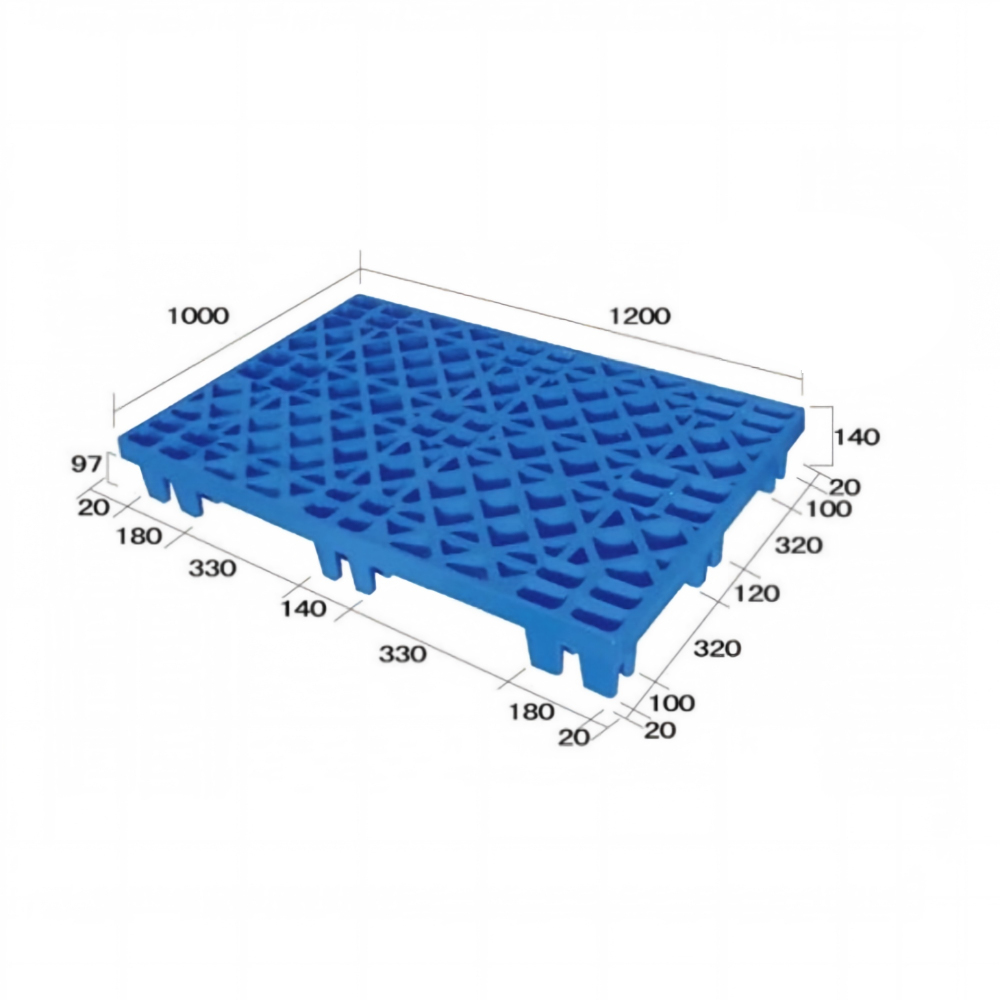 1200 X 1000 mm Open Deck Nestable Plastic Pallet