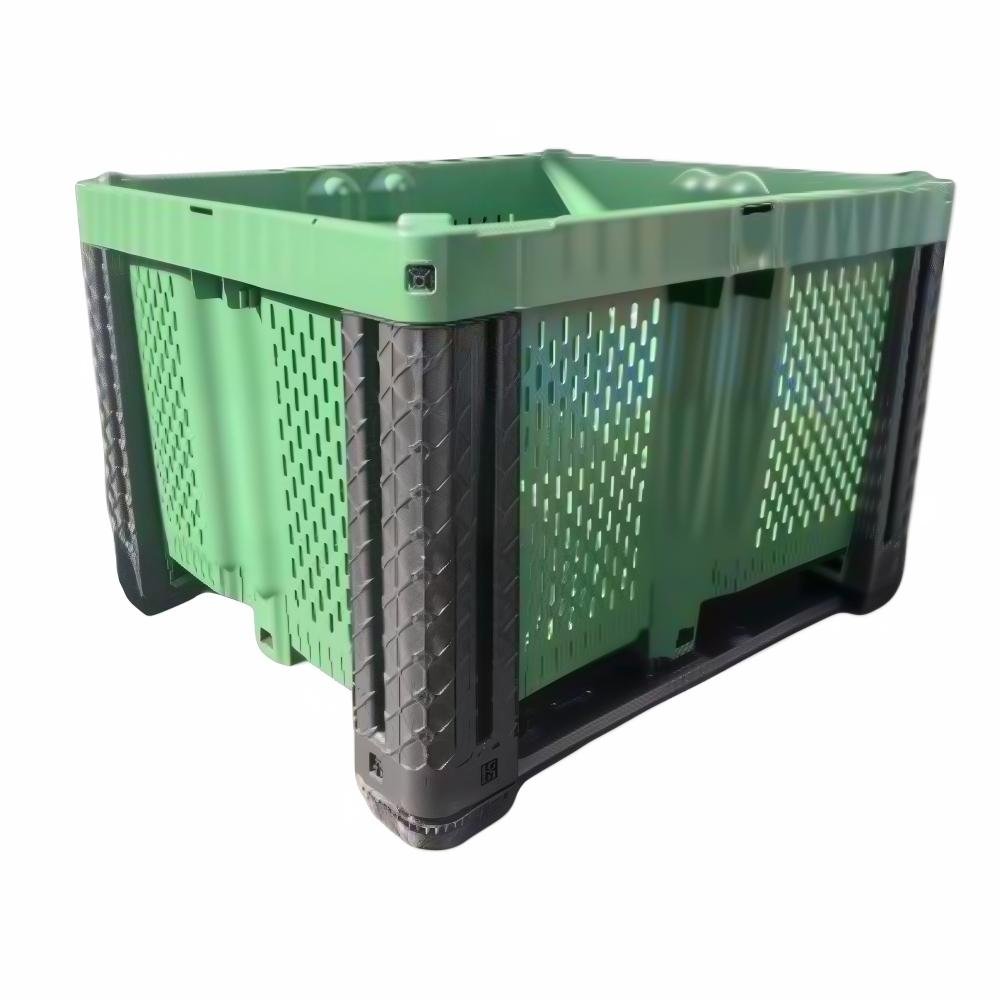 Food grade hygienic rigid plastic pallet box for food logistics
