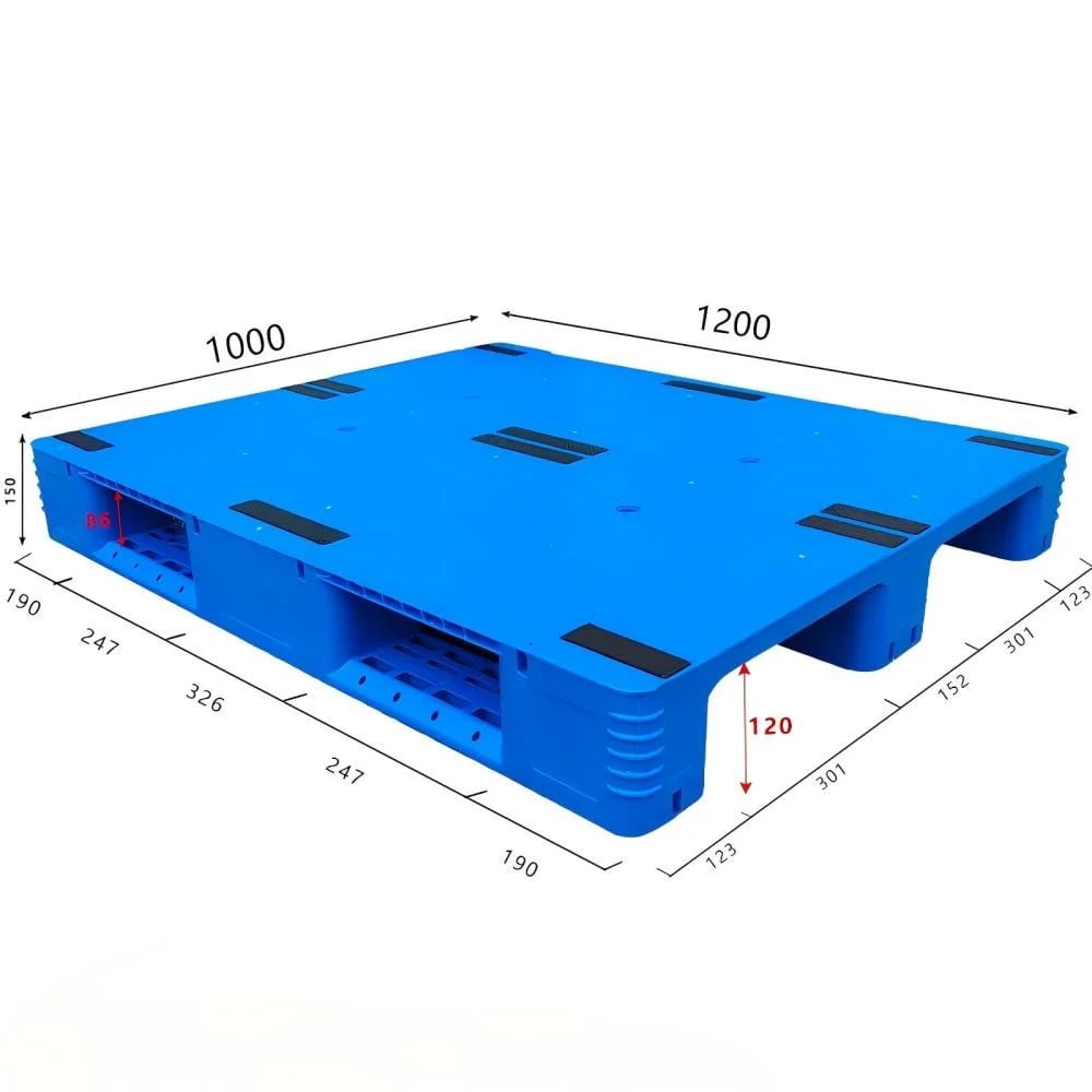 1200 × 1000 Flap Top Hygienic Plastic Pallet