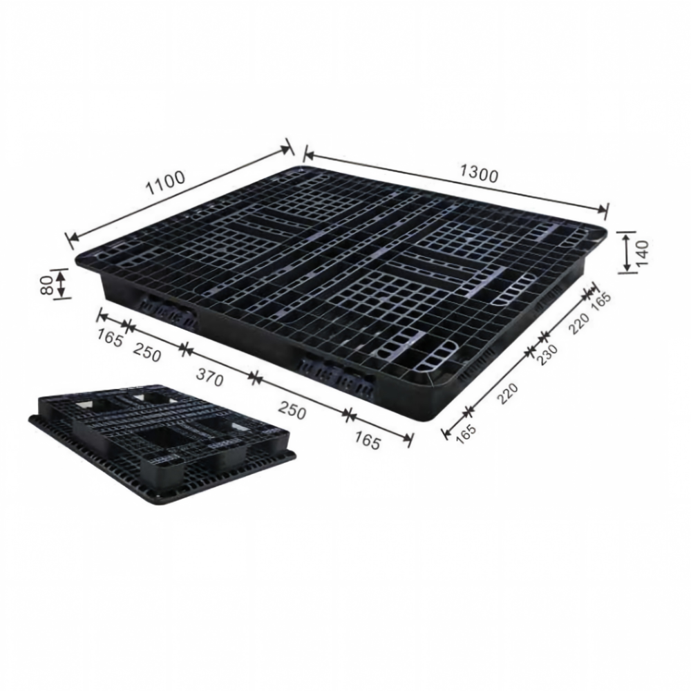 1300 x 1100 mm Chemical Drum Plastic Pallet