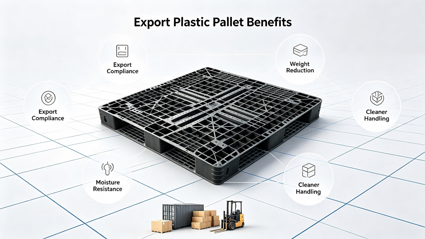export plastic pallet benefits for international logistics