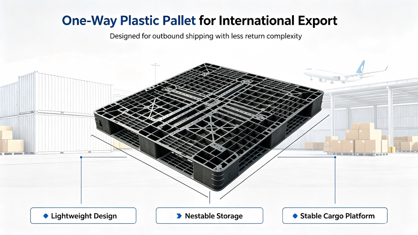 one-way plastic pallet for international export shipping