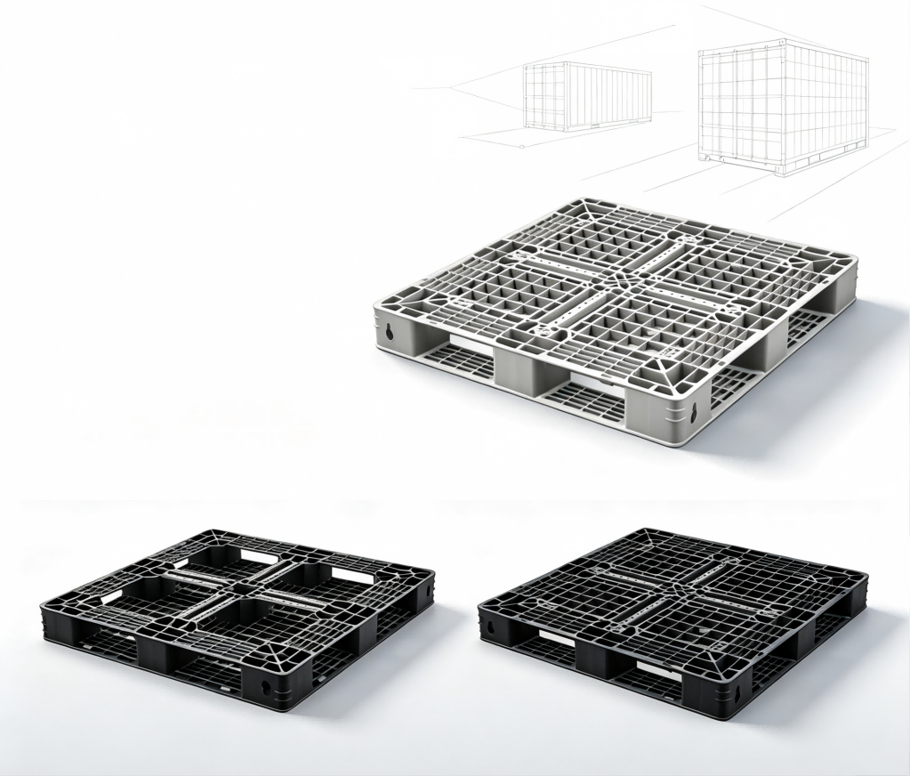 One-way plastic pallets for export shipping