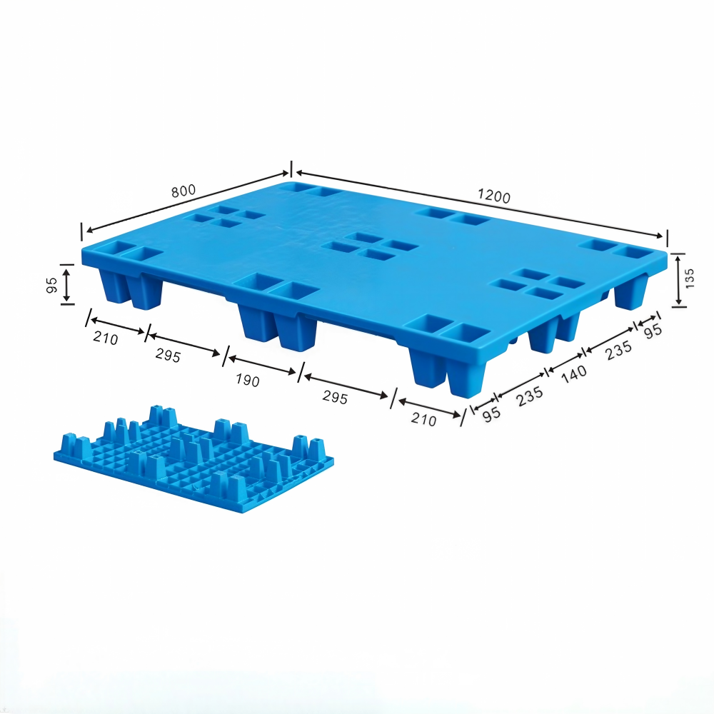 1200 × 800 Lightweight Nestable Plastic Pallet