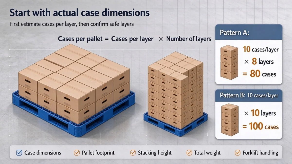 beer cases per pallet calculation