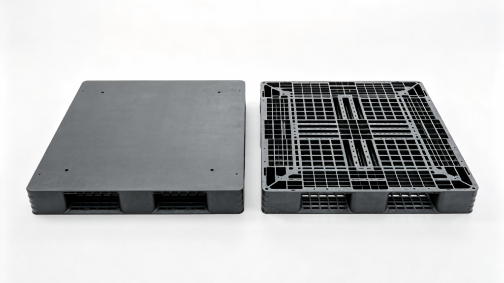 closed deck and grid deck plastic pallet cleaning comparison