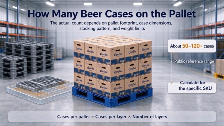 how many beer cases on a pallet