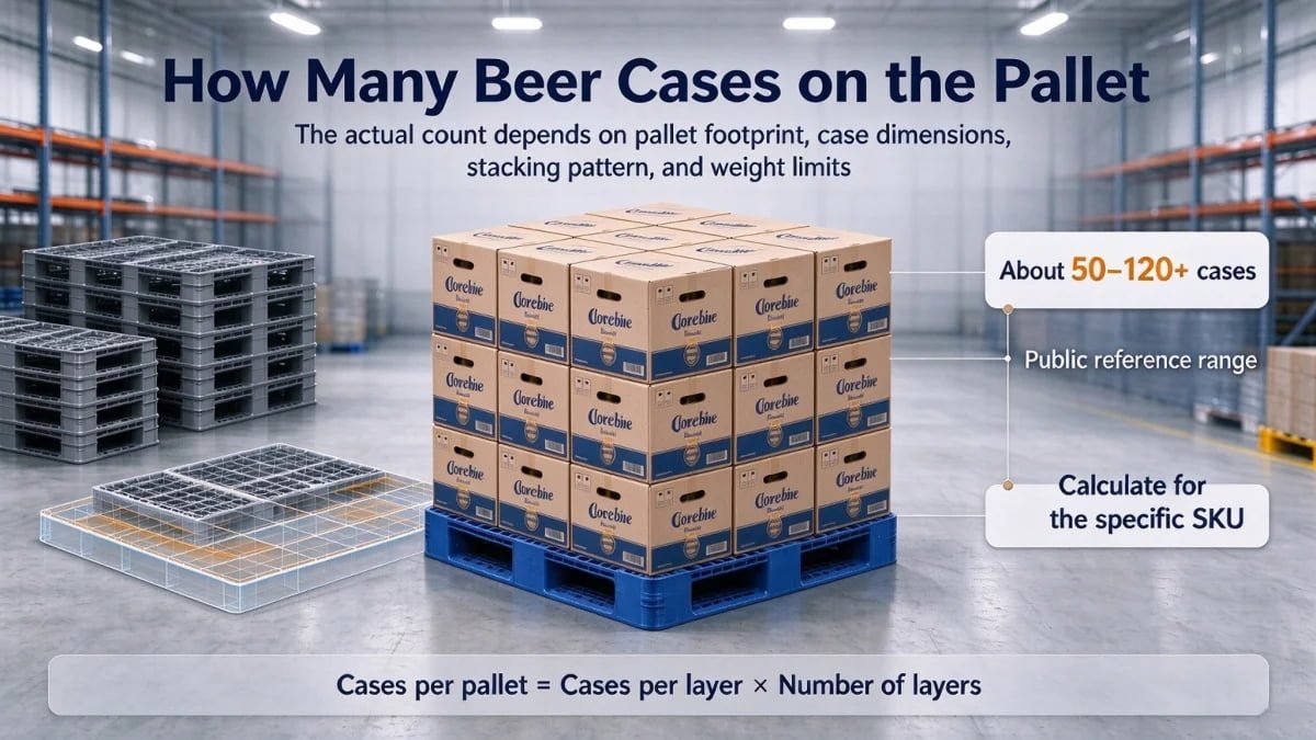 how many beer cases on a pallet