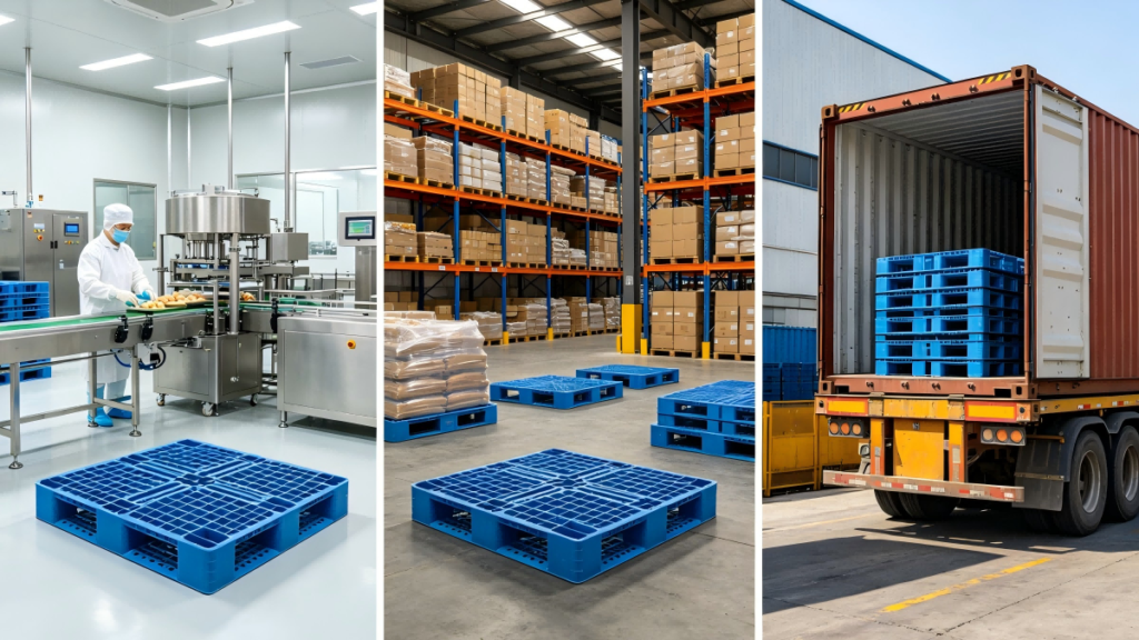 closed deck and grid deck plastic pallet cleaning comparison