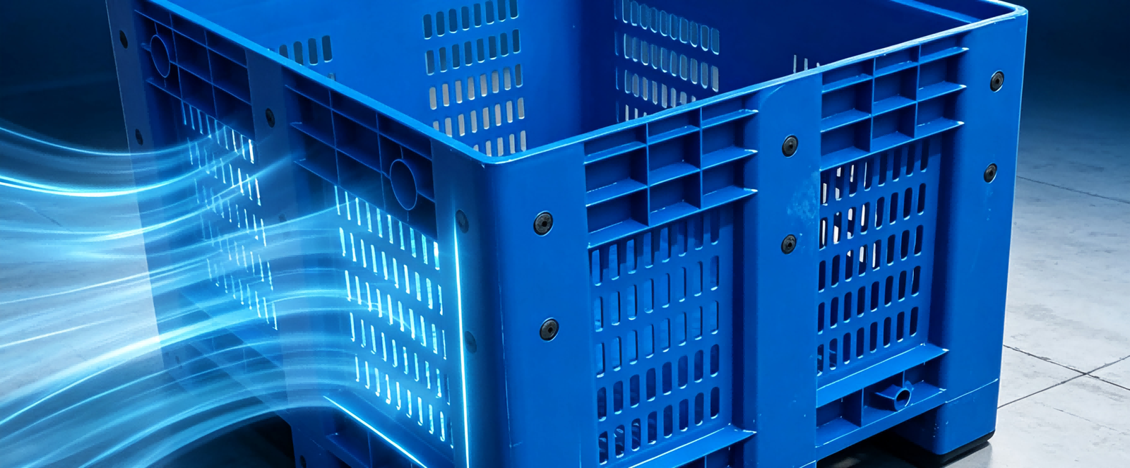 Vented pallet box for cold chain logistics